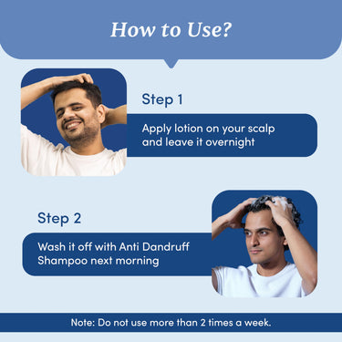 Man Matters Anti Dandruff Shampoo 100ml & Removal Lotion 60ml | Removes Heavy Dandruff, Reduces Flakes & Relieves Scalp Irritation | Kit for Stage 2 Dandruff